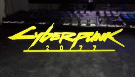 Cyberpunk 2077 logosu Organik Plastik Dekoratif Aksesuar Masaüstü