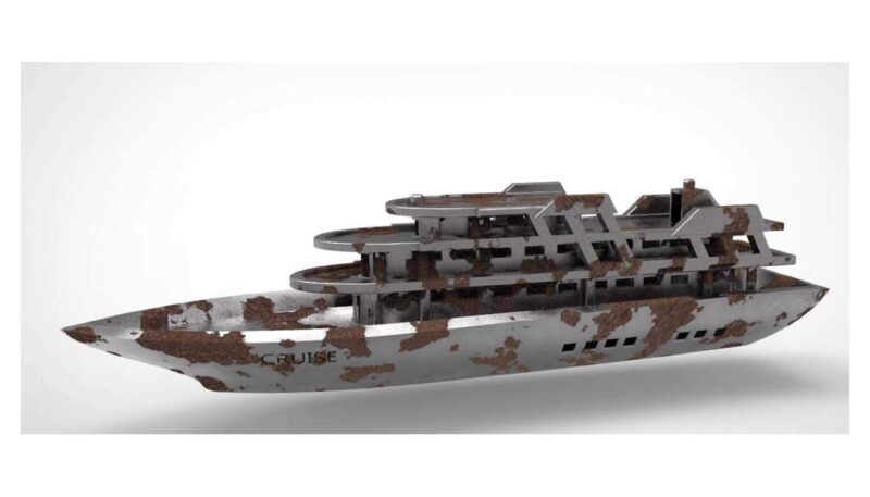 Cruise Gemisi Minyatür Oyuncak Plastik Aparat - Görsel 4