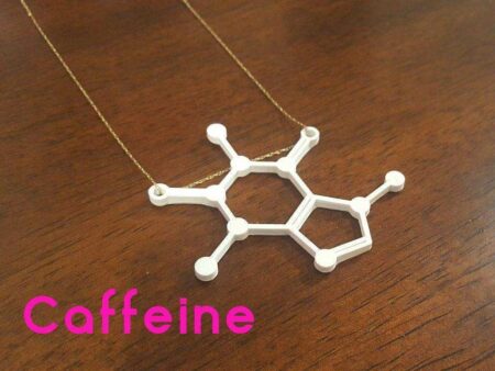 Kafein Molekülü Kolyelik Biblo Zincir Hariç Organik Plastik