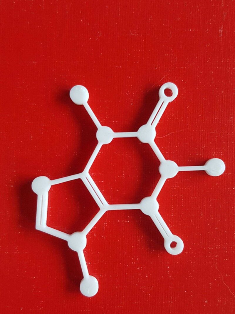 Kafein Molekülü Kolyelik Biblo Zincir Hariç Organik Plastik - Görsel 4