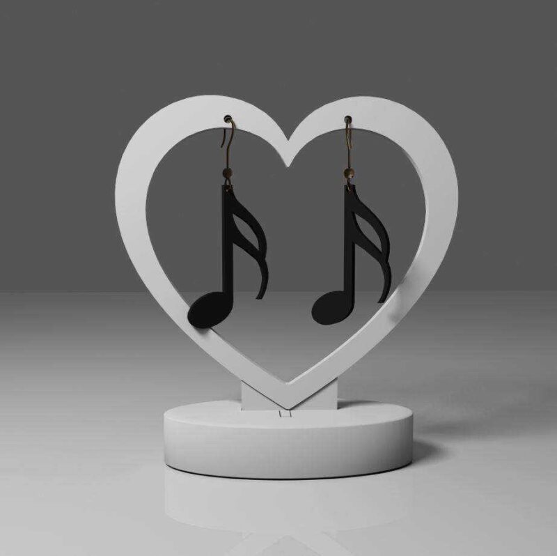 Müzik Not Küpe 1 Plastik Aparat - Görsel 2