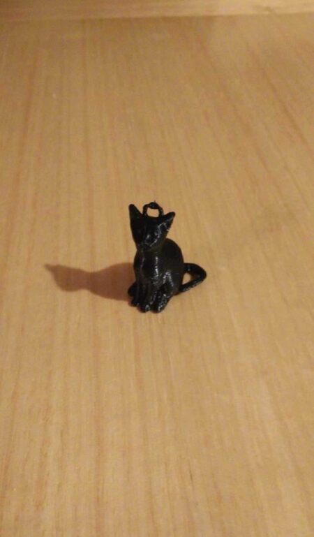 Oturma Kedi Anahtarlık Plastik Aparat