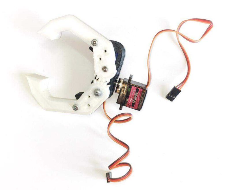 Robotik Kıskaç / Kelepçe. İki Derece Özgürlük. Servo Kontrollü Plastik Aparat - Görsel 2