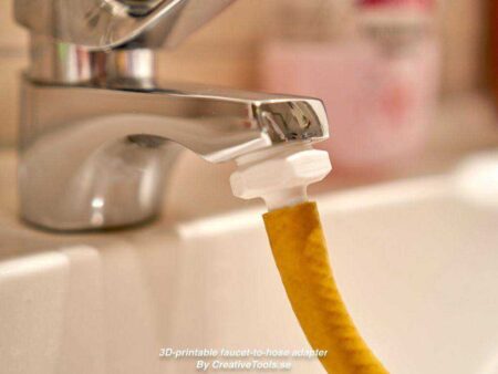 3D Yazdırılabilir Musluk-To-Hose Adaptörü Plastik Aparat
