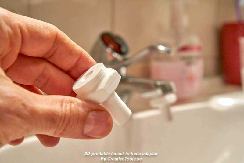 3D Yazdırılabilir Musluk-To-Hose Adaptörü Plastik Aparat - Görsel 3