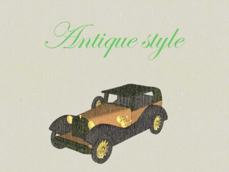 Antika (Vintage) Tarzı Araba İçin #Welovecars Koleksiyonu Watenakuai Plastik Aparat