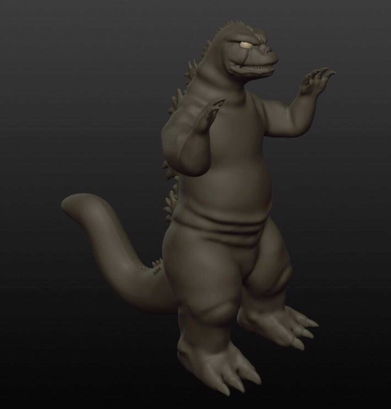 Godzilla Organik Plastikten Biblo Dekoratif Hediyelik Eşya